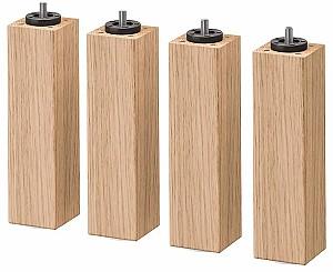 Pat IKEA Lyngor/Burfjord cu picioare 160x200 Gri Inchis