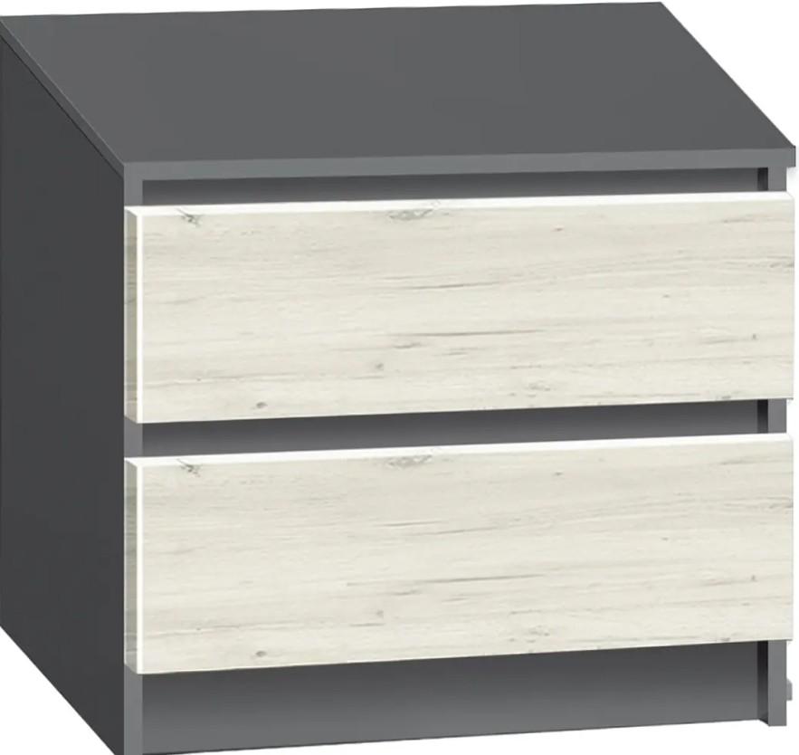 Noptiera Modern Komfi 48cm Slate Gray/Craft Oak White
