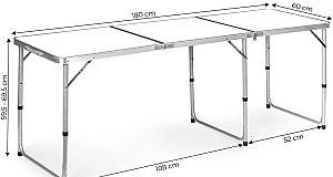 Masa pliabila Modern Home GB030-180 Alb/Gri