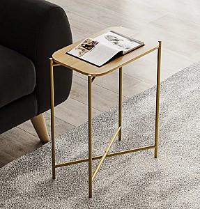 Masuta de cafea, reviste Mirage Meble Shb-003-A Natural/Gold