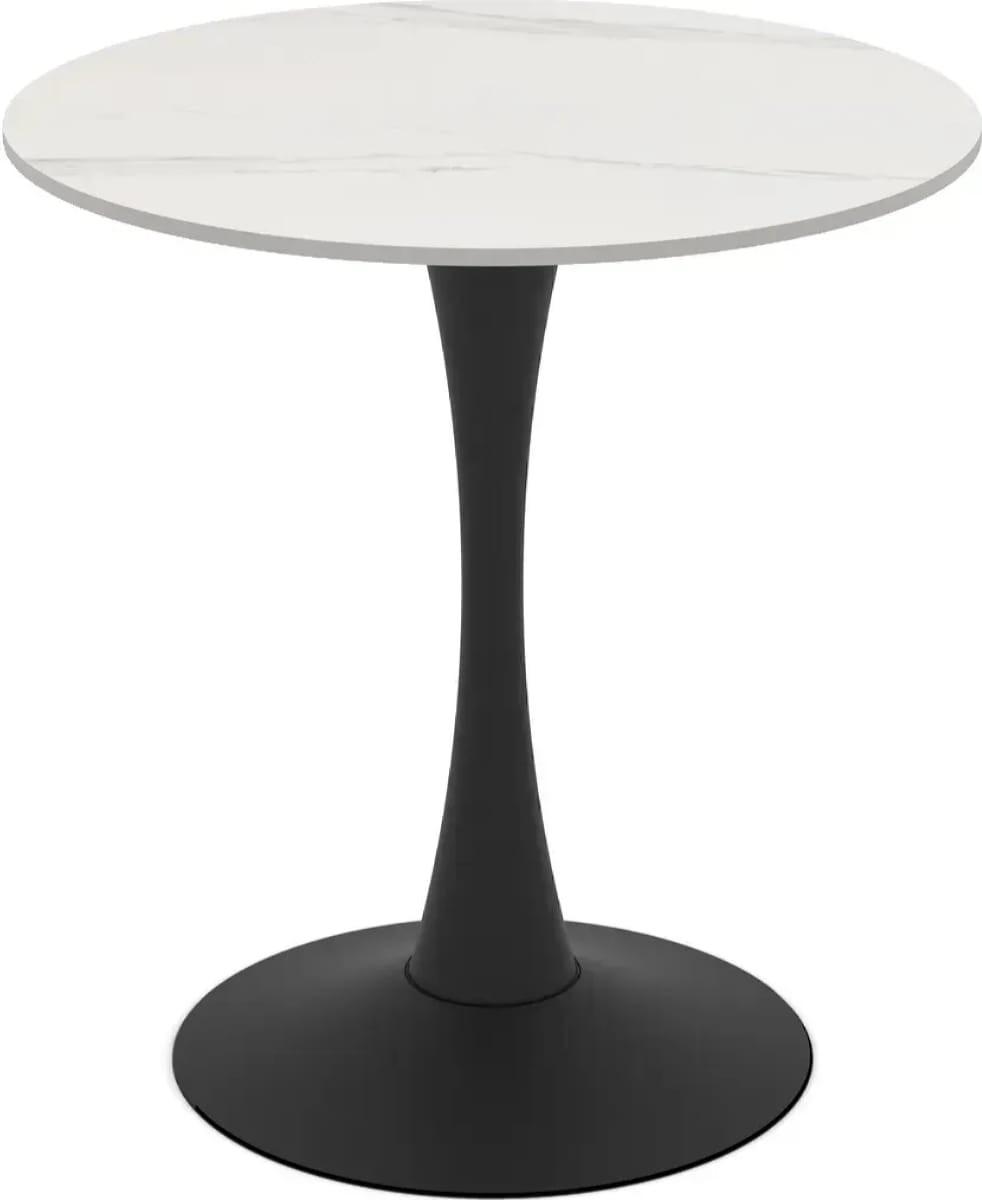 Masa din sticla Mika Hikme 80 Calacatta