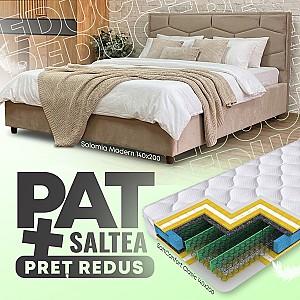 Pat Queens Solomia Modern 140x200 + Saltea Salt Confort Clasic 140x200