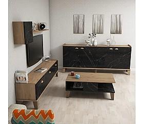 Living Trendy Sumer 2 Stejar(Bej)/Marmura (Negru)
