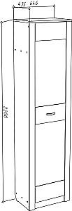Dulap cu vitrina ML Mobila Gamma Nr.4 Stejar Kraft Alb/Gri