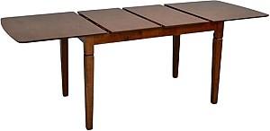 Set de masa si scaune Evelin HV-27V Burnish Oak + 8 scaune GLORIA Burnish Oak / Ekea12 Dark Brown