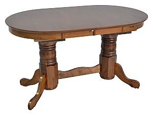 Set de masa si scaune Evelin HV-31N Burnish Oak + 6 scaune GLORIA Burnish Oak / Ekea12 Dark Brown