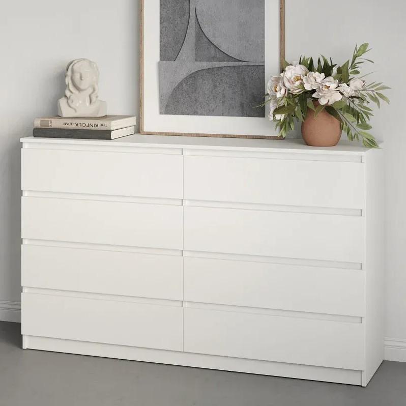 Comoda MBS Neo 8S (160x43x98 cm) Alb