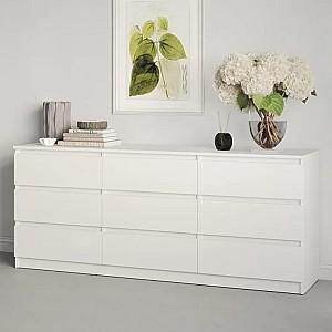 Comoda MBS Neo 9S (180x43x75.5 cm) Alb
