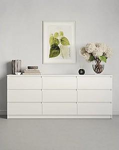 Comoda MBS Neo 9S (180x43x75.5 cm) Alb
