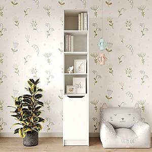Dulap penal MBS Lilu 1D (40x40x210 cm) Alb