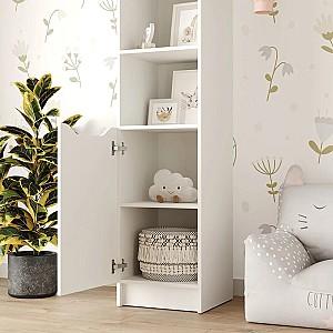 Dulap penal MBS Lilu 1D (40x40x210 cm) Alb