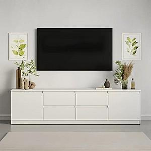 Tumba pentru televizor MBS Neo 4S2D (200x43x53 cm) Alb