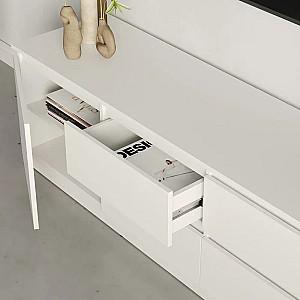Tumba pentru televizor MBS Neo 4S2D (200x43x53 cm) Alb