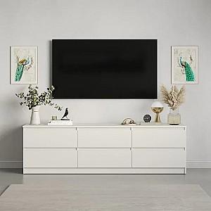 Tumba pentru televizor MBS Neo 6S (180x43x53 cm) Alb