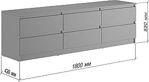 Tumba pentru televizor MBS Neo 6S (180x43x53 cm) Gri