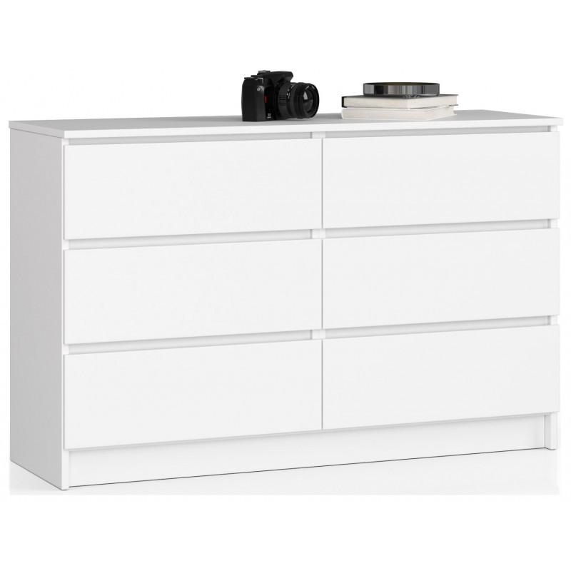 Comoda Akord K120 6SZ Alb