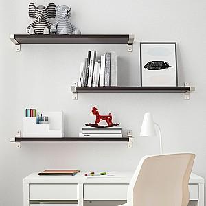 Raft de perete IKEA Bergshult/Granhult 80x20 Negru Maro/Nichelat