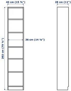 Etajera IKEA Billy 40x28x202 Alb