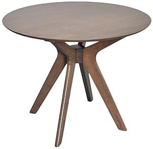 Set de masa si scaune Evelin Raffles Round Antique Grey + 4 scaune Deepa R Antique Grey / Ekea12 Dark Brown