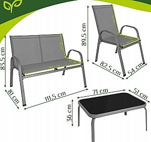 Set mobila de gradina Gardlov 27600 Grey