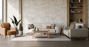 Canapea Dogtas CALMERA GK2641 (226 cm) Boucle Ivory