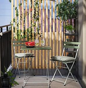 Scaun terasa IKEA Tarno Alb/Verde