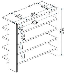 Raft pentru incaltaminte Hanah Home Sargel Atlantic Pine