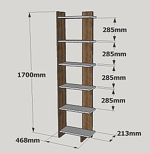 Etajera Hanah Home Order White Walnut