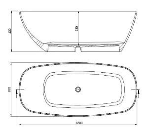 Cadă de baie DREMEX EUREKA 1800x820x620