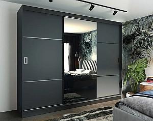 Dulap-cupe Prime Furniture Retro 3 Grafit/Negru