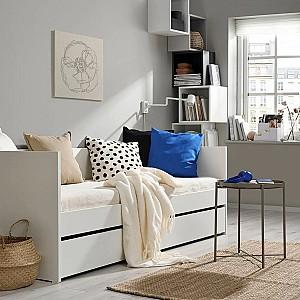 Pat copii IKEA Vihals/Afjall 2 saltele 80x200 Alb