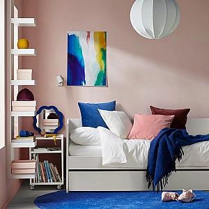 Pat copii IKEA Vihals/Afjall 2 saltele 80x200 Alb