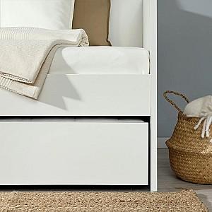 Pat copii IKEA Vihals/Afjall 2 saltele 80x200 Alb