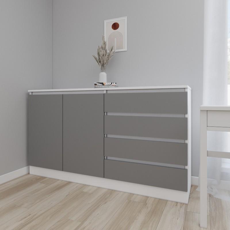 Comoda Smartex Т2 160 cm Alb / Grafit