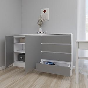 Comoda Smartex Т2 160 cm Alb / Grafit