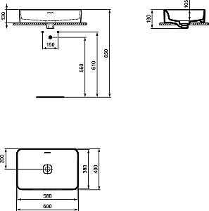 Lavoar baie Ideal Standard Strada II cu preaplin T299901