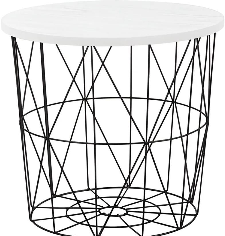 Masuta de cafea, reviste Halmar Mariffa White/Black
