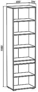 Dulap Yasen Leo 2D (penal deschis) Cașmir / Stejar Artisan