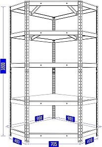 Rafturi pentru depozitare Nex Budget 1800x900x400x705 mm