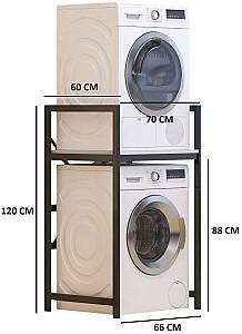 Dulap de baie Hanah Home C7 White Black