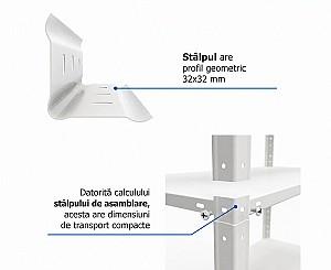 Rafturi pentru depozitare Nex Elegant 1840x950x440 mm White