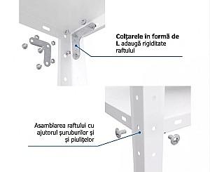 Rafturi pentru depozitare Nex REK 1500x750x300 mm White
