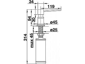 Dozator sapun lichid Blanco Lato (527743)