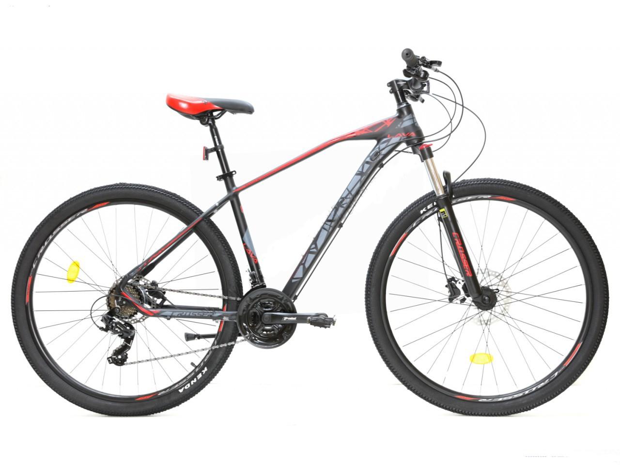 Bicicleta de munte Crosser Lava 29/18 21S Shimano+Hydr Logan (Black/Red)