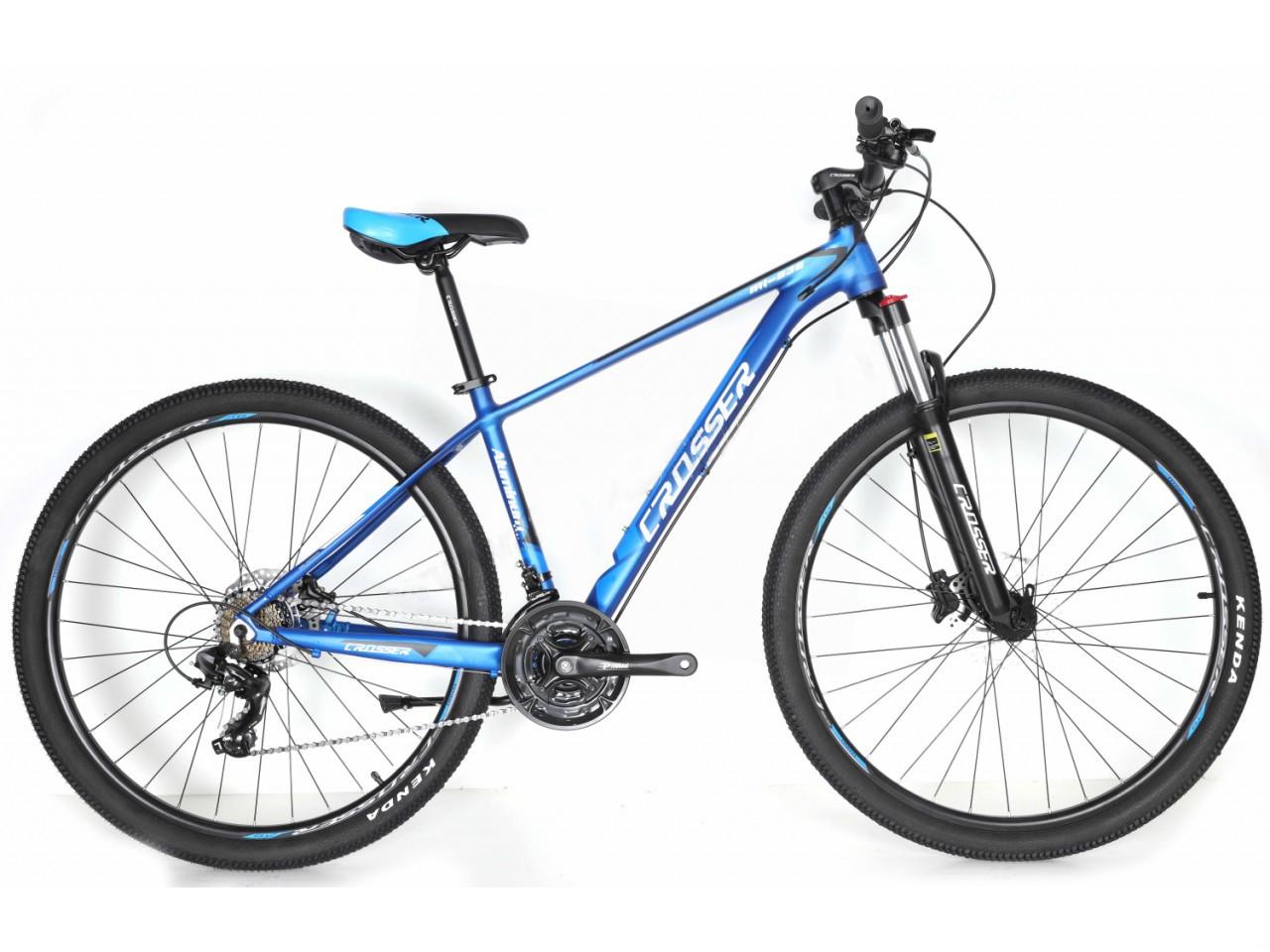 Bicicleta de munte Crosser MT-036 29/17 21S Shimano+Logan Hidraulic Black/Blue