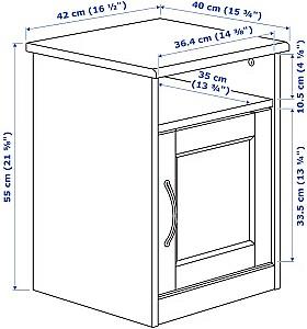 Noptiera IKEA Songesand 42x40 Alb