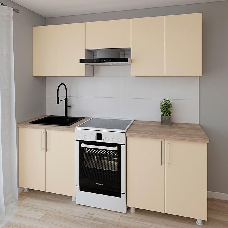 Set mobila bucatarie Smartex K1 220 cm Ivory
