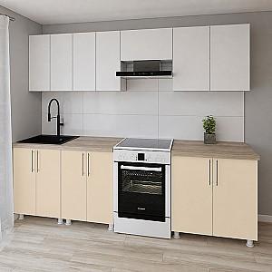 Set mobila bucatarie Smartex K1 260 cm Alb / Ivory