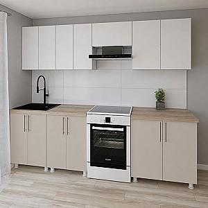 Set mobila bucatarie Smartex K1 260 cm Alb / Cașmir