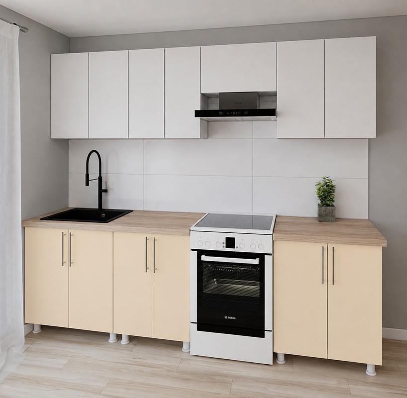 Set mobila bucatarie Smartex K1 280 cm Alb / Ivory
